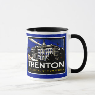 Taza Poster de Trenton NJ del vintage