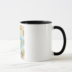 Taza Póster de viaje del mapa del tesoro de la Isla de