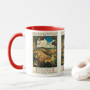 Taza Póster de viaje vintage de NC Wyeth, En el viejo K