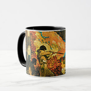 Taza Póster de viaje vintage de NC Wyeth, En el viejo K