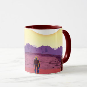 Taza Póster de Viajes Futuros de la NASA - Relájese en 