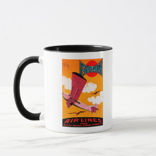 Taza Poster del monoplano de las líneas aéreas F-170