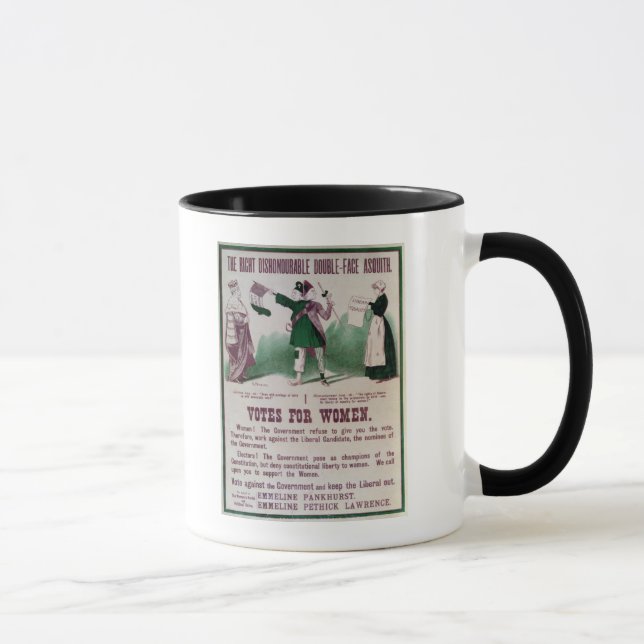Taza Poster del sufragio de las mujeres (Derecha)