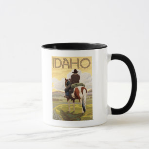 Taza Poster del vaquero y del viaje de