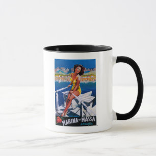 Taza Poster del viaje del puerto deportivo de Massa