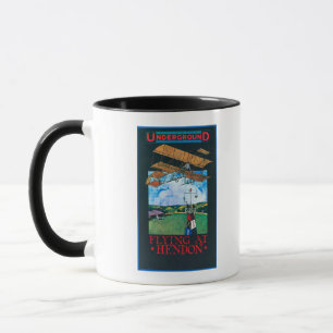 Taza Poster excesivo Grahame-Blanco y plano del