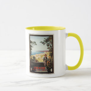 Taza Poster italiano del viaje de Varazze de la edad
