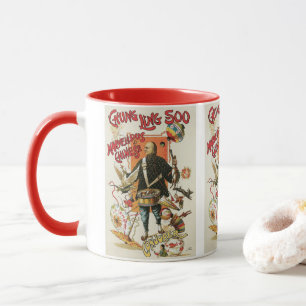 Taza Póster Mágico Antiguo, Mago Chung Ling Soo