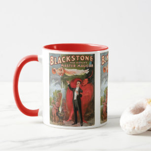 Taza Póster Mágico Vintage, Gran Mago Blackstone