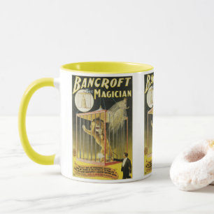 Taza Póster Mágico Vintage, Mago Bancroft y León