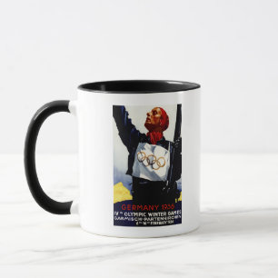 Taza Poster olímpico del anuncio de 1936 juegos del