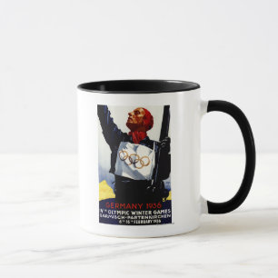 Taza Poster olímpico del anuncio de 1936 juegos del