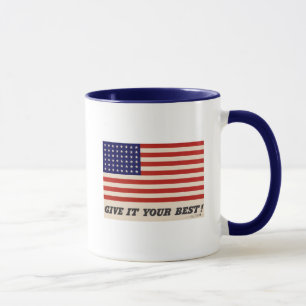 Taza Poster patriótico de la Segunda Guerra Mundial Mug