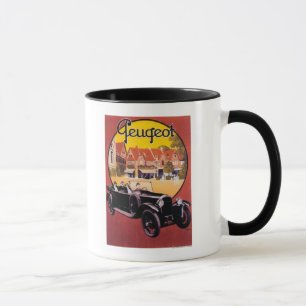 Taza Poster promocional del automóvil de Peugeot