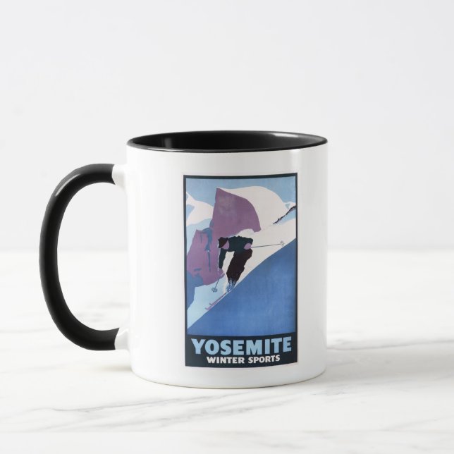 Taza Poster promocional del esquí de invierno (Izquierda)