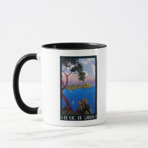 Taza Poster promocional del viaje de Garda del lago