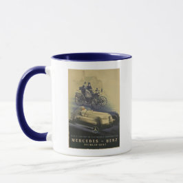 Taza Poster publicitario Vintage Mercedes Benz