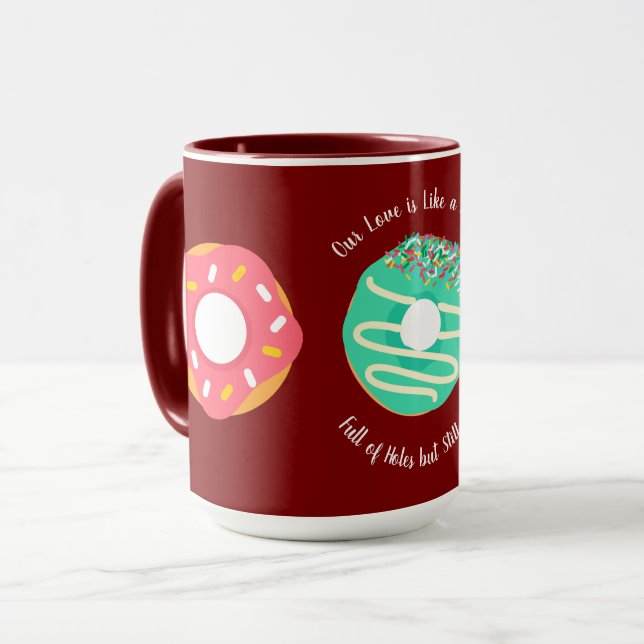 Taza Postre, Donuts Dulces, Donas, Lindo, moderno (Anverso izquierdo)