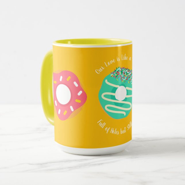 Taza Postre, Donuts dulces, Donas, Lindo, moderno (Anverso izquierdo)