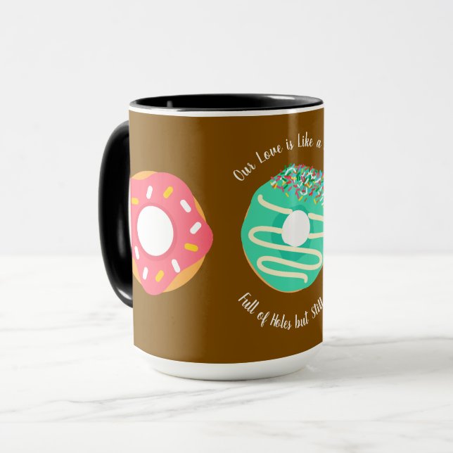 Taza Postre, Donuts dulces, Donas, Lindo, moderno (Anverso izquierdo)