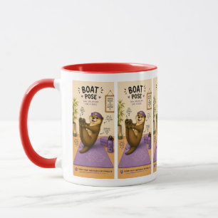 Taza Postura del Barco Totalmente Relajante, Lila Oscur