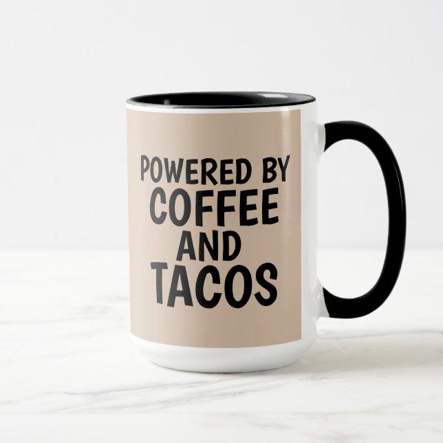 TAZA POTENCIADO POR CAFÉ Y TACOS CAFÉ MUG (Derecha)