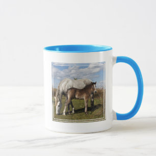 Taza Potro de caballo de Camargue con madre