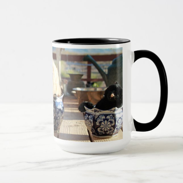 Taza Potted de los Grumps del ™ gruñón del gato (Derecha)