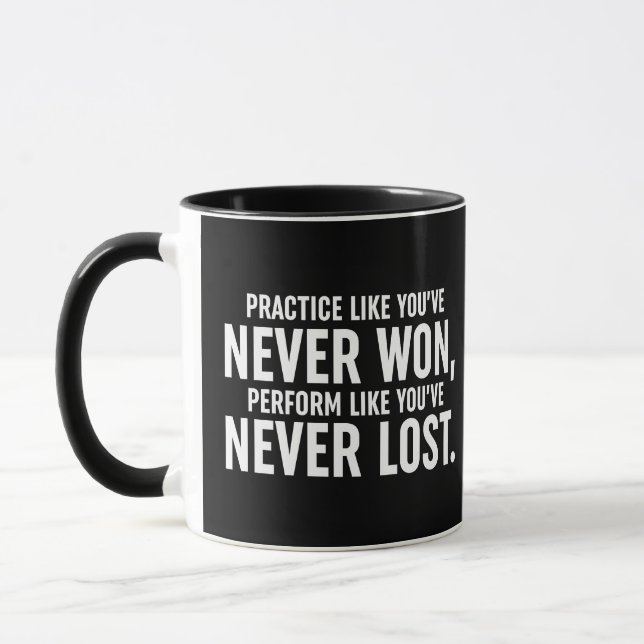 Taza Practicar como nunca has ganado (Izquierda)