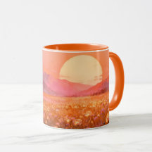 Taza Prado de la Puesta de Sol Dorada | Cálido Pai