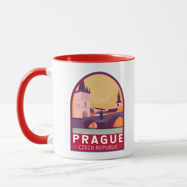 Taza Praga República Checa Vintage (Izquierda)