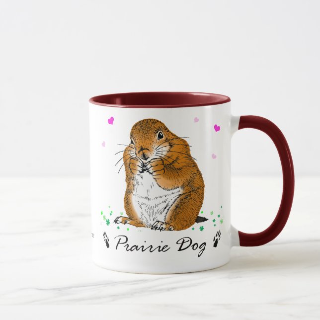 Taza prairie dog　(Heart) (Derecha)