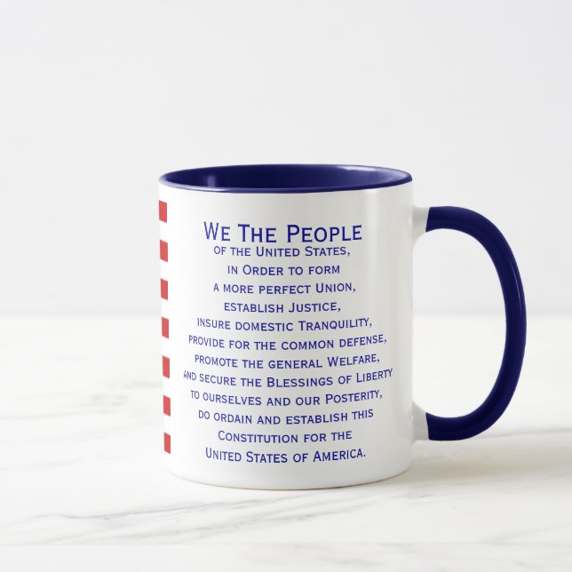 Taza Preámbulo de Janz sobre la bandera constitucional (Derecha)