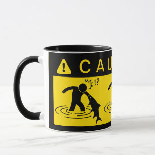 Taza Precaución: Atacar peces