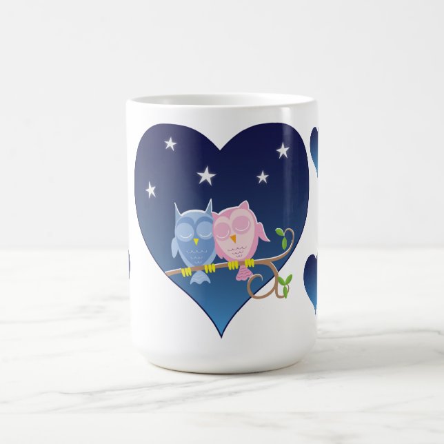Taza preciosa de los pares de los búhos (Centro)