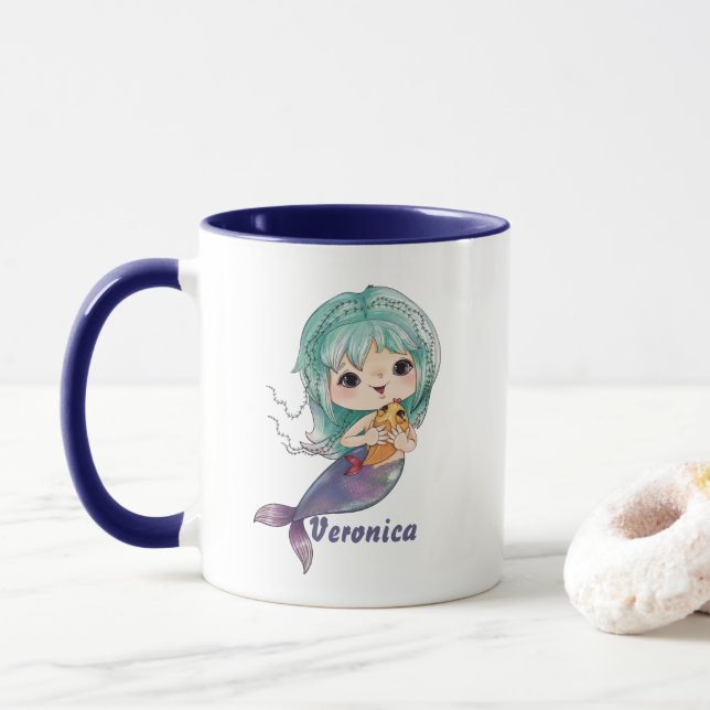 Taza Preciosa sirena (Con donut)