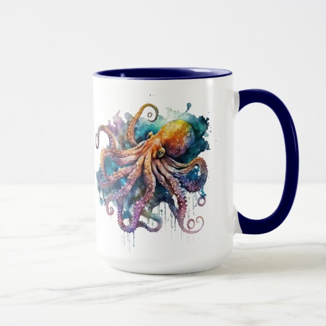 Taza Precioso pulpo acuarela (Derecha)