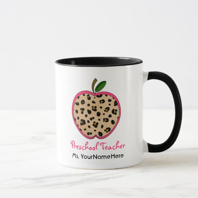 Taza preescolar del profesor de Apple del (Derecha)