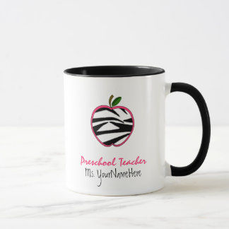 Taza preescolar del profesor - estampado de zebra