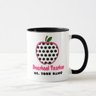 Taza preescolar del profesor - lunar Apple