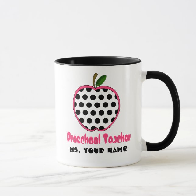 Taza preescolar del profesor - lunar Apple (Derecha)