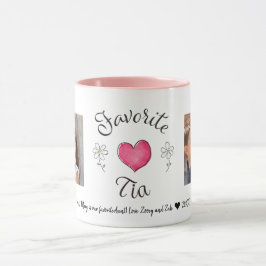 Taza preferida del personalizado de la foto de Tia