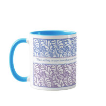Taza preferida elegante de la cita del azul y de