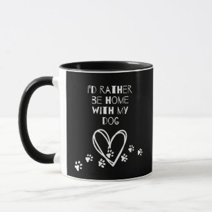 Taza Prefiero estar en casa con mi cerdo