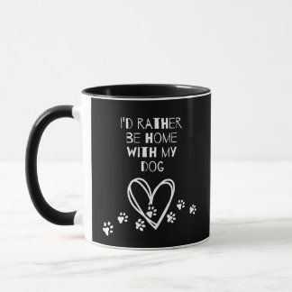Taza Prefiero estar en casa con mi cerdo