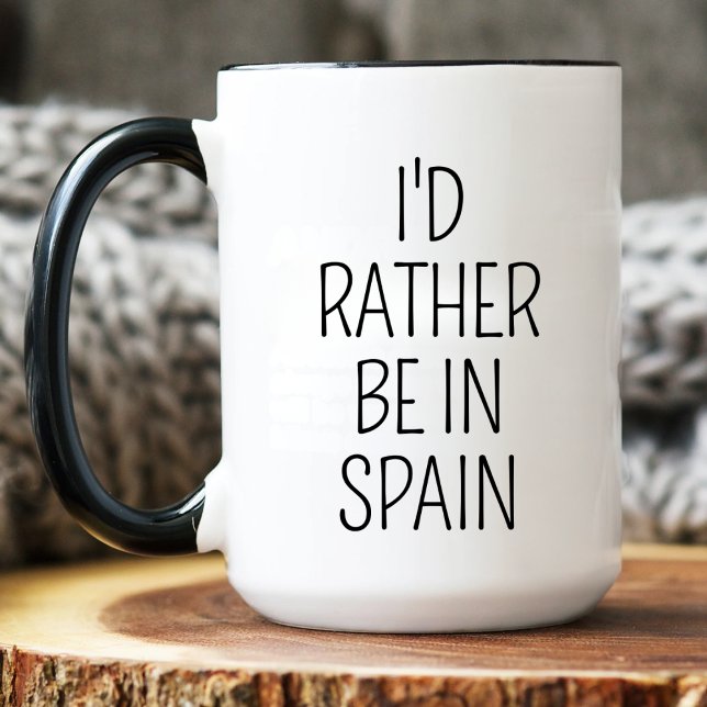 Taza Prefiero estar en España amante de los viajes Rega (Subido por el creador)