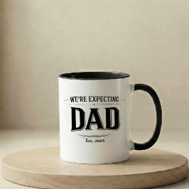 Taza pregnancy announcement gift dad