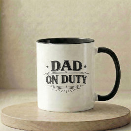 Taza Pregnancy Announcement Gift Dad On Duty
