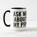 Taza Pregúntame sobre mi imagen de perfil de PFP Funny<br><div class="desc">Las PFP (fotos de perfil) son NFT en línea. Es posible que sus amigos de IRL (en la vida real) no sepan de ellos. Esta es una buena manera de dar a conocer tu colección de PFP o PFP y de hacer que una conversación fluya. También hace una idea de...</div>
