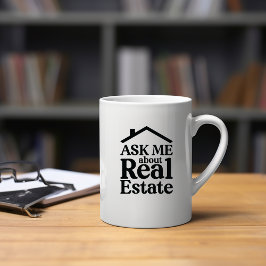 Taza Pregúntame sobre Real Estate Mug